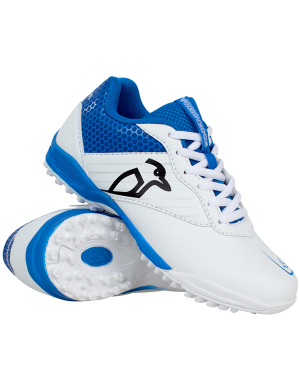 Kookaburra KC 5.0 Rubber Jnr Cricket Shoes - White/Blue
